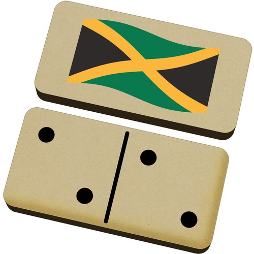 Waving jamaican flag domino - jamaican,