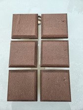 Six Walnut composite fence post caps