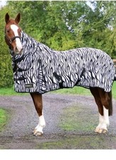 StormX Original Zebra Print Fly Rug  5ft