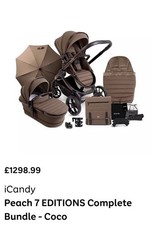 iCandy Peach 7  In Coco Bundle Pushchair Stroller Buggy Carrycot NEW BOXED