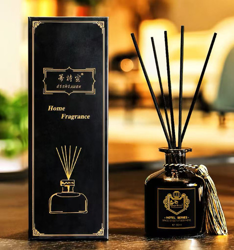 Glass reed diffuser - with, black
