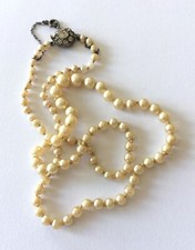 Vintage CIRO of Bond Street Graduated Cultured/Seed Pearl Necklace & Daisy Clasp