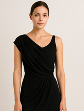 SABA Black Sleeveless Vneck