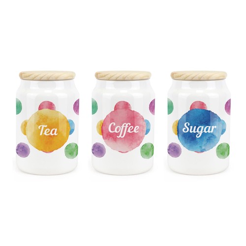 Ceramic tapered polka dots - tapered,
