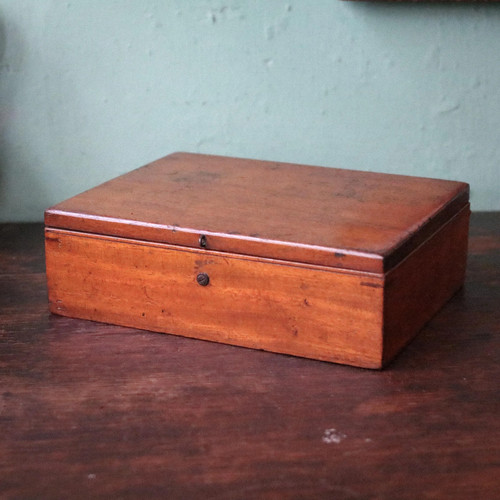 Antique wooden pencil case - wooden,