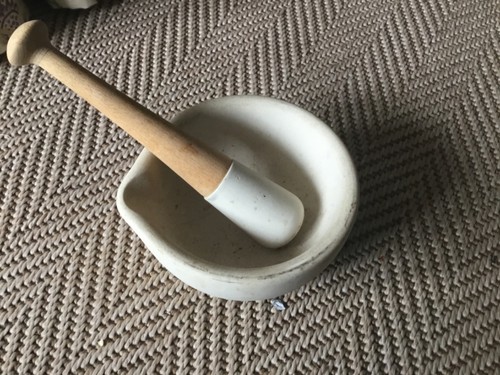 Small pestle and - , mortar