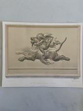 Antique Victorian Design Print Cupid and Panther” by Ernst Rietschel of Dresden