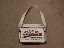Superdry Messenger Bag Black and Red Adjustable Strap