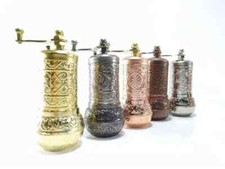 Acar Turkish Pepper Mill, Black Peppercorn Grinder With Measuring Spoon