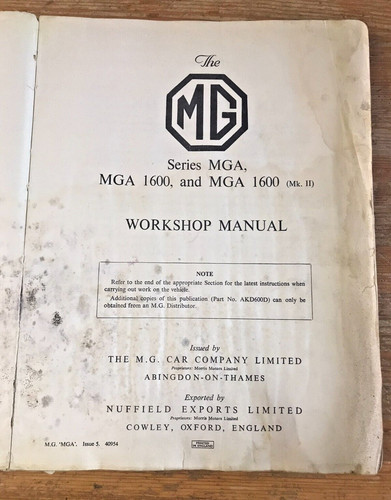 Workshop manual vintage - workshop,