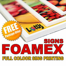 A2 (420x594 mm) Size Foamex Foam Board Sign Full Colour Printing 5mm Thickness