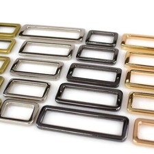 Metal Rectangle D rings - Solid Cast loops for webbing - 18 25 33 38 50 mm