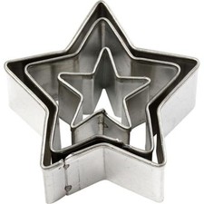 Mini 3 Pc Cutters Metal Cake