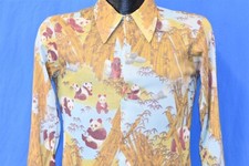 vintage 70s PANDA BEARS BAMBOO