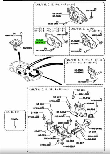 Oem mazda speaker - oem, set