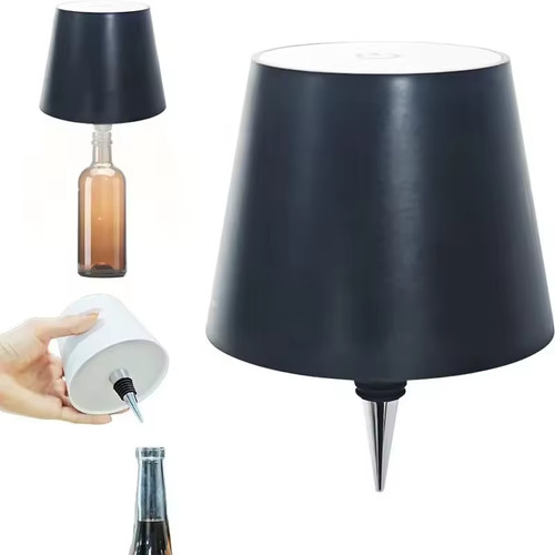 Wireless bottle table - bottle, lamp