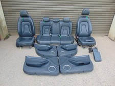 Audi A4 B8 Interior Seat set 09-12 leather Black Front rear Door cards arm rest