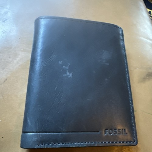 Wallet,Trifold,FOSSIL,Black,Ge
