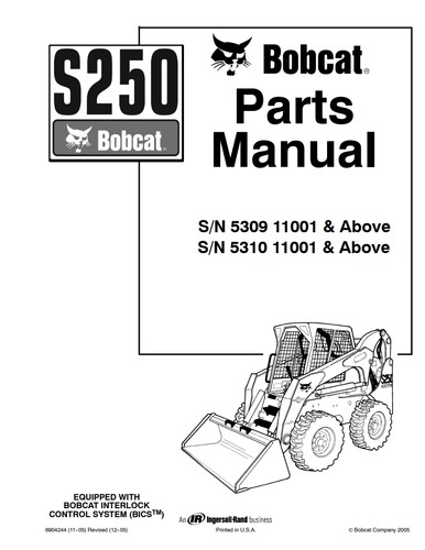 Bobcat s250 skid steer loader - steer,