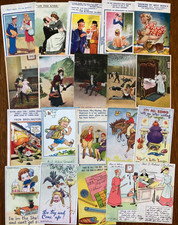 COMIC HUMOUR ARTIST 48 Antique & Vintage Funny Joke Post Cards SAUCY RISQUE