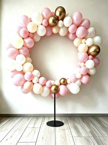 White metal circular - white, balloon