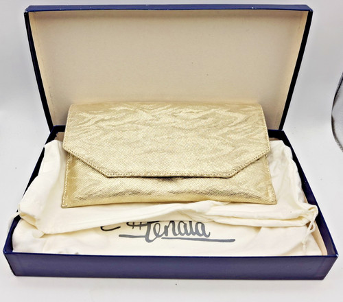 Penata gold clutch bag - bag, women's