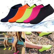 Women Men Skin Water Shoes Aqua Beach Socks Yoga Exercise Pool Swim Slip On Surf