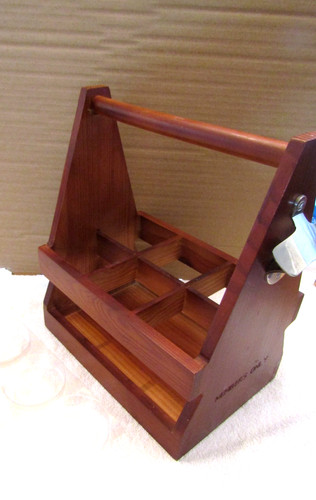 Wooden six pack beer soda - six, beer/soda