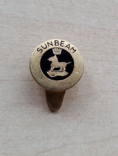 Vintage enamel sunbeam car - vintage,