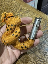 Sterling Silver Rope Striker Lighter London 1914 Fusee Antique