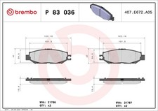 P 83 036 BRAKE PAD SET, DISC