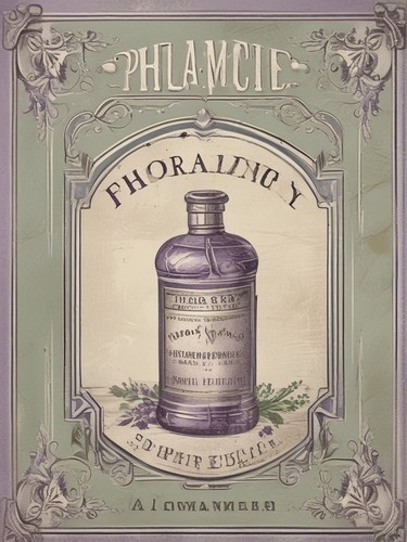 Vintage pharmacy sign french - vintage,