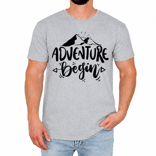 Adventure begin mens shirt - begin,