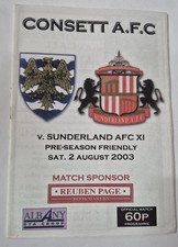 Consett vs Sunderland Pre-season Friendly 2003-04
