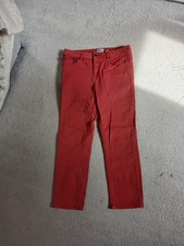 Womens lovely White Stuff Red Cropped stretch Jeans Size 12