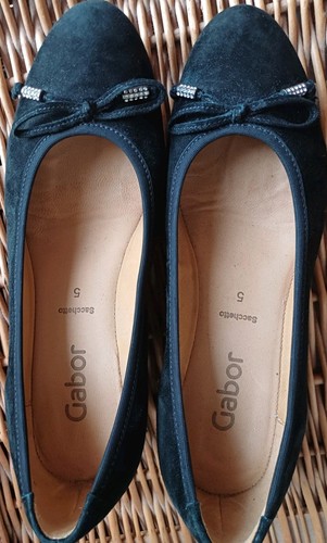 Gabor black suede slight - suede,