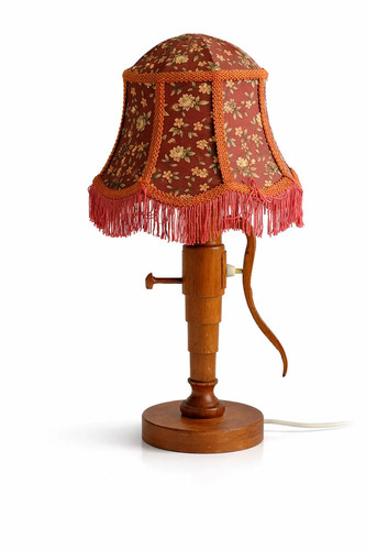 Teak table lamp water - lamp, pump