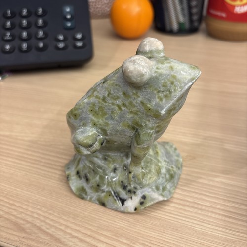 Vintage hand carved soapstone - carved,