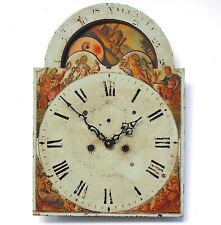 Large 51cm moonphase Grandfather/longcase iron clock dial. Original. C.1800-1825