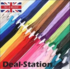 Invisible Nylon Zip Zips Zipper Concealed Closed End Sewing Inch 20cm up to 65cm