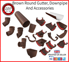 Half Round Brown Gutter 112mm