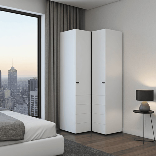 Nevis white narrow door - narrow,