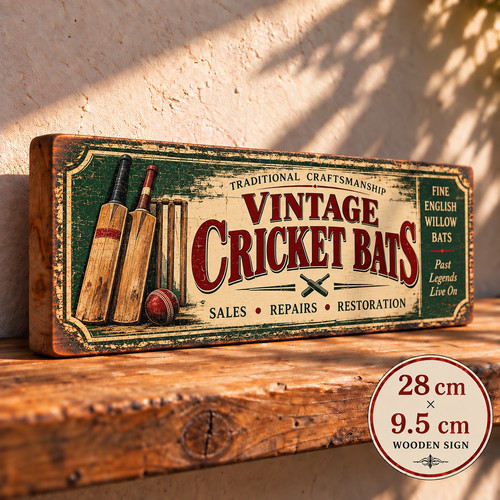 Cricket bat old vintage style - cricket,