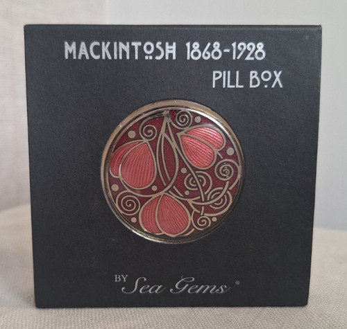Mackintosh rose enamel pill - enamel,