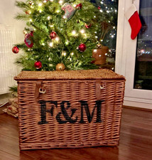 New F&M Wicker Basket Hamper