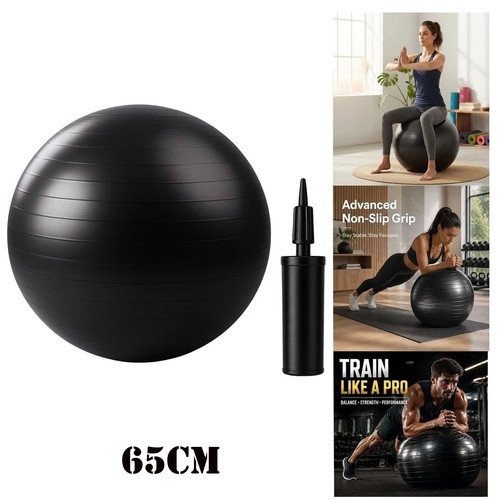 Fitness exercise ball black - exercise,
