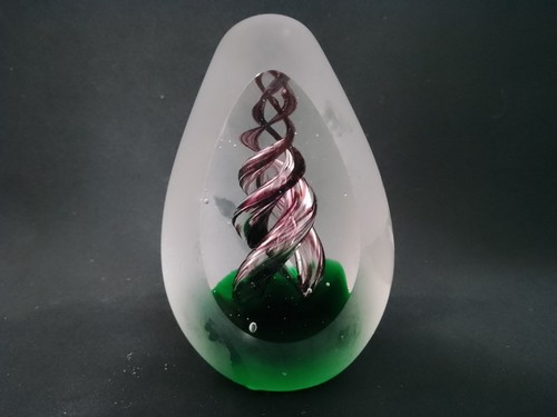 Vintage glass egg shaped - ,