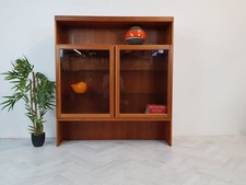 McIntosh Vintage Mid Century Medium Teak & Glazed Glass Bookcase Drinks Display