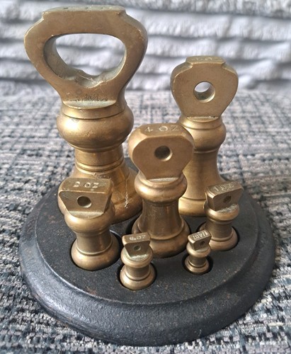 Vintage brass cast iron - &,