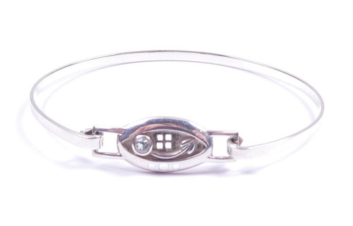 Blue topaz bangle bracelet - topaz,